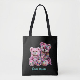 Edgy Too Punk Roze Beren Tote Bag