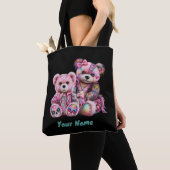 Edgy Too Punk Roze Beren Tote Bag (Dichtbij)