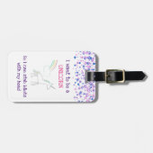 Edgy Unicorn met regenboog en Confetti Funny Bagagelabel (Voorkant horizontaal)