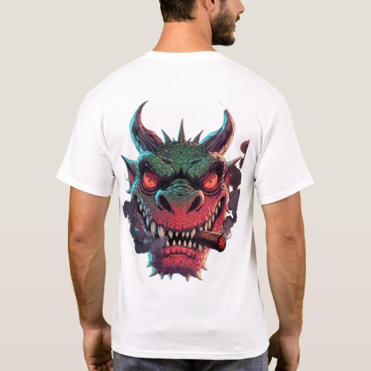Edgy Urban Fantasy Character graphic T-shirt (Achterkant)