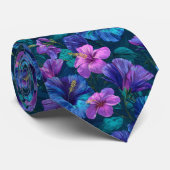 Edgy Valentine Gifts For Husband Tropical Flower Stropdas (Opgerold)