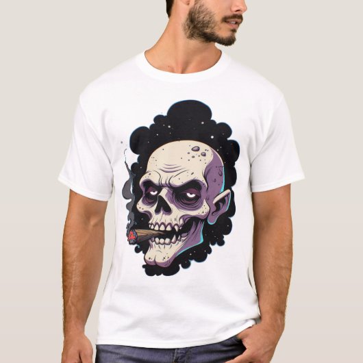 Edgy Vampire Skull T-shirt (Voorkant)