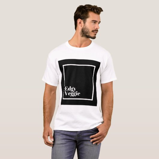 Edgy Veggie Mannen T-shirt (Voorkant volledig)