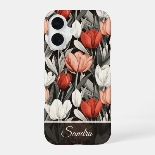 Edgy Verjaardagsfeest Tulp Maatwerk iPhone 16 Hoesje (Achterkant)