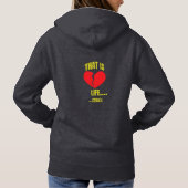 Edgy Y2K Broken Heart Hoodie - That Is Life Cruel  (Achterkant)
