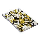 Edgy Yellow Black Chaos Abstract Notitieboek (Rechterzijde)
