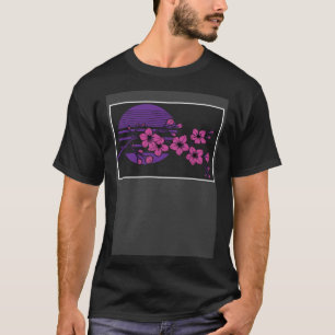 Edgy Zachte Grunge Japanse Kersenbloesemboom West T-shirt