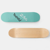Edgy Zag Dog Blauwgroen Skateboard (Horizontaal)
