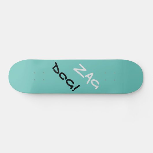 Edgy Zag Dog Blauwgroen Skateboard (Horizontaal)