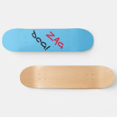 Edgy Zag Dog Blue Skateboard (Horizontaal)