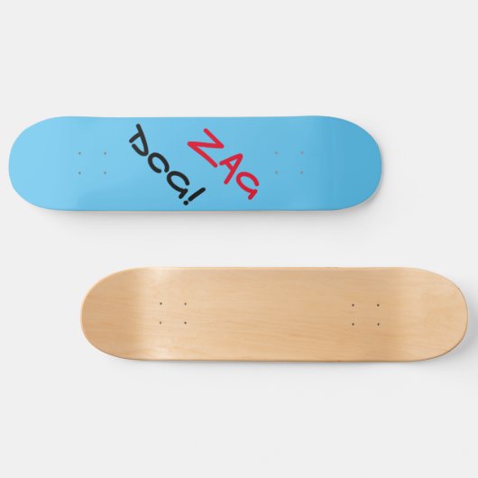 Edgy Zag Dog Blue Skateboard (Horizontaal)
