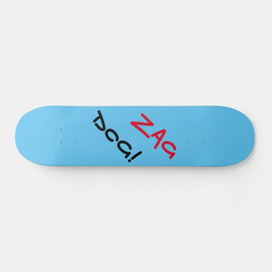 Edgy Zag Dog Blue Skateboard (Horizontaal)