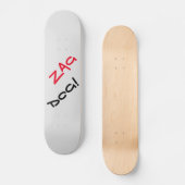 Edgy Zag Dog Gray Skateboard (Voorkant)