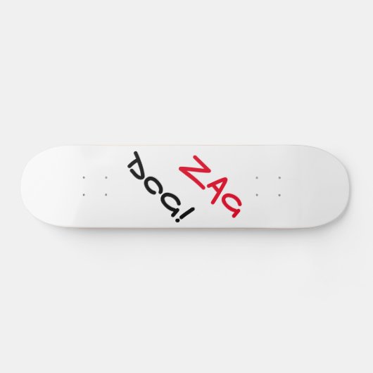 Edgy Zag Dog White Skateboard (Horizontaal)