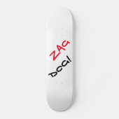 Edgy Zag Dog Witte Skateboard (Voorkant)