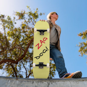 Edgy Zag Dog Yellow Skateboard