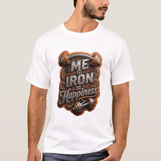 Edgy Zilver ME IJZER HARTSTOCHT Custom T-shirt (Voorkant)
