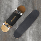 Edgy Zwart en Goud Modern Persoonlijk Skateboard