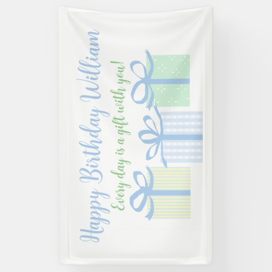 EDIAG Boy Verjaardagsbanner Spandoek (Verticaal)