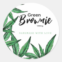 Edibles label Groene Brownie