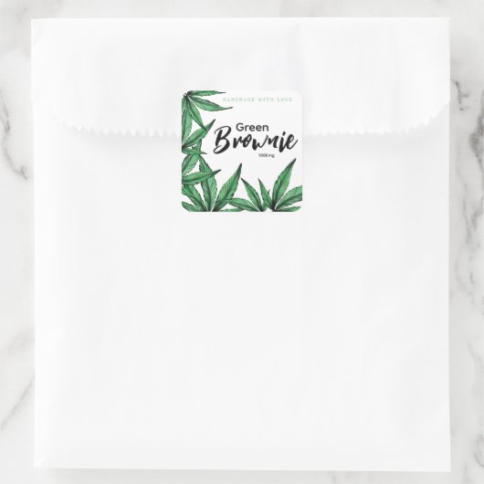 Edibles label Groene Brownie (Tas)