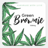 Edibles label Groene Brownie (Voorkant)