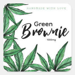 Edibles label Groene Brownie