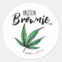 Edibles label Groene Brownie