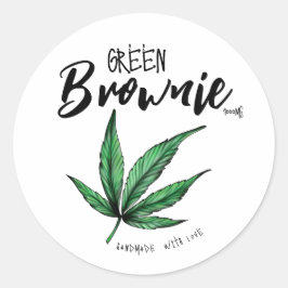 Edibles label Groene Brownie