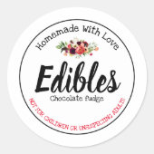 Edibles-label Ronde Sticker (Voorkant)
