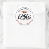 Edibles-label Ronde Sticker (Tas)
