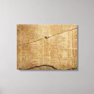 Edict van keizer Diocletian Canvas Afdruk