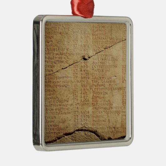 Edict van keizer Diocletian Metalen Ornament (Rechts)