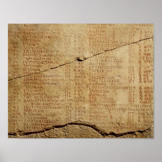 Edict van keizer Diocletian Poster (Voorkant)