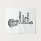 Edief my guitar misses. Black and White Wandkleed (Voorkant (horizontaal))