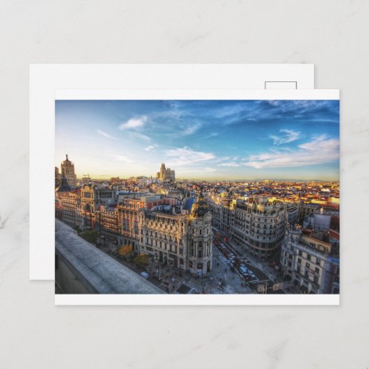 Edificio Metropoli, Gran vía - Madrid, Spain  Feestdagenkaart (Voorkant / Achterkant)