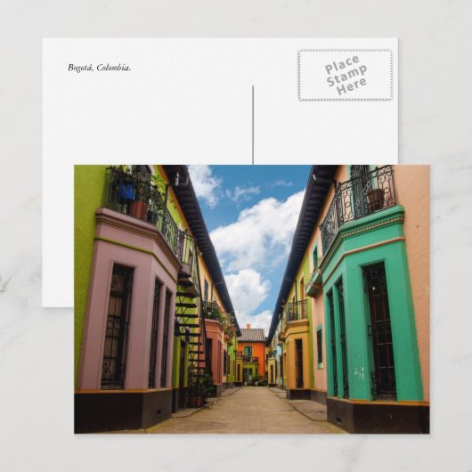 Edificios coloridos históricos briefkaart (Voorkant / Achterkant)