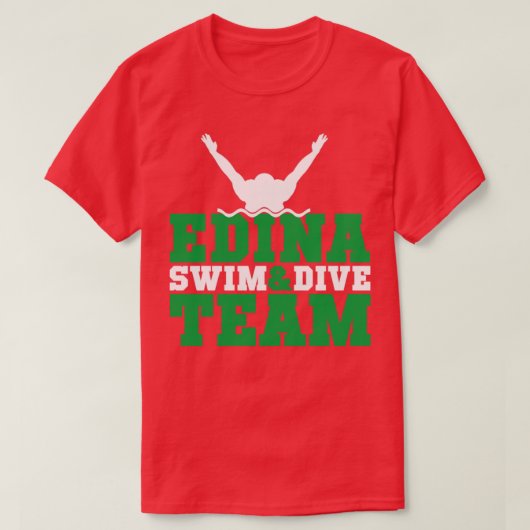 Edina zwemmen duikteam13 t-shirt (Design voorkant)