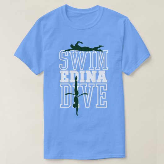Edina zwemmen duikteam6 t-shirt (Design voorkant)