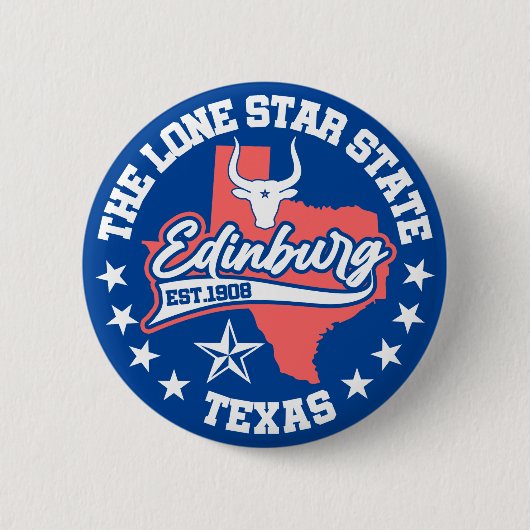 Edinburg, Texas Ronde Button 5,7 Cm (Voorkant)
