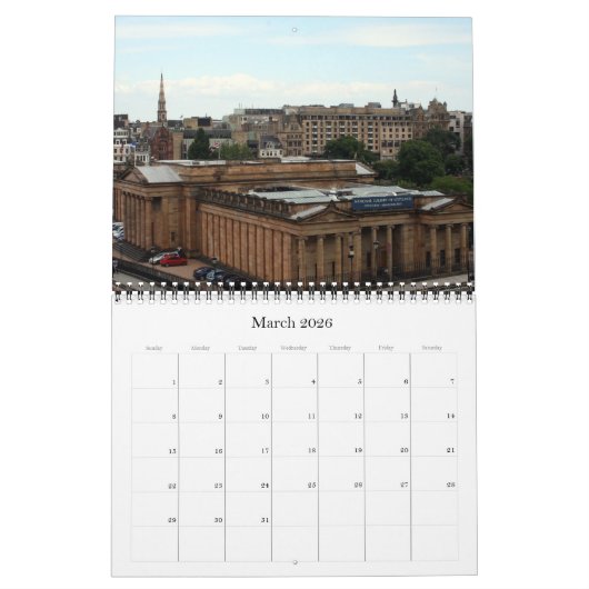 Edinburgh 2025 kalender (Mar 2026)