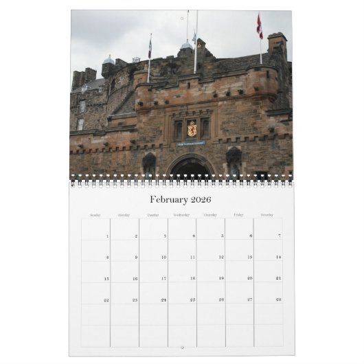 Edinburgh 2025 kalender (Feb 2026)