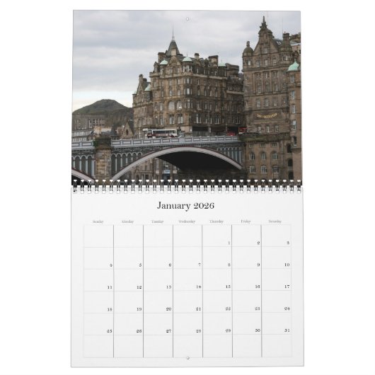 Edinburgh 2025 kalender (Jan 2026)