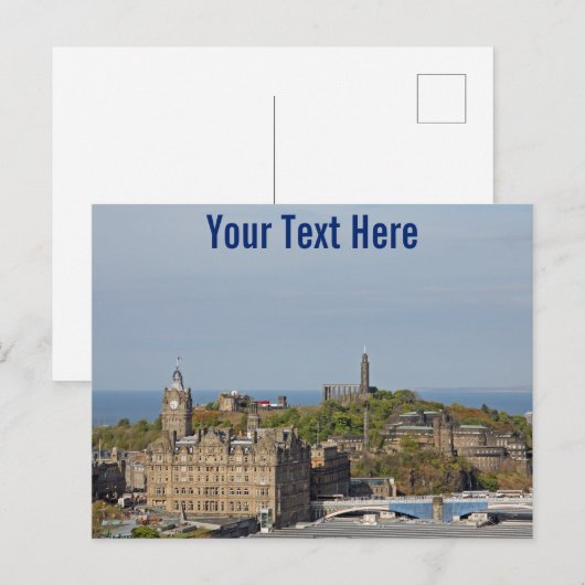 Edinburgh, aanpasbaar Briefkaart voor Schotland (Voorkant / Achterkant)