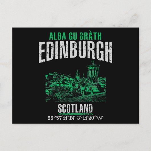 Edinburgh Briefkaart (Voorkant)