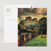 Edinburgh Castle - Antiek stijl Briefkaart (Voorkant / Achterkant)