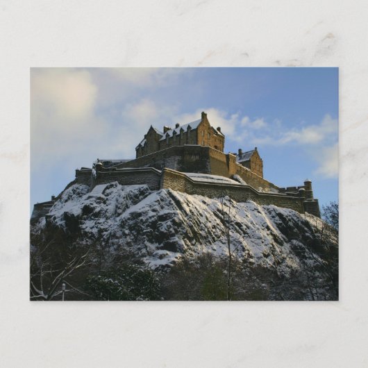 Edinburgh Castle bedekt met sneeuw Briefkaart (Voorkant)