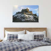 Edinburgh Castle bedekt met sneeuw Canvas Afdruk (Insitu (Slaapkamer))