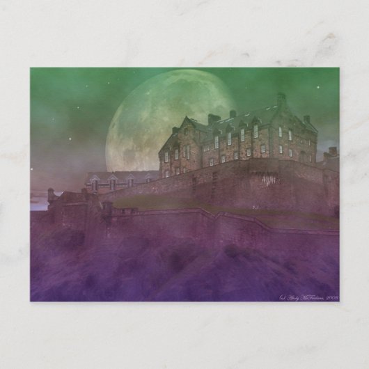 Edinburgh Castle bij nacht Briefkaart (Voorkant)