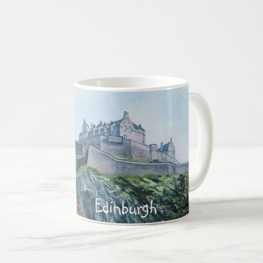 Edinburgh Castle fine art Pola.B.Alex-schilderij Koffiemok (Voorkant rechts)